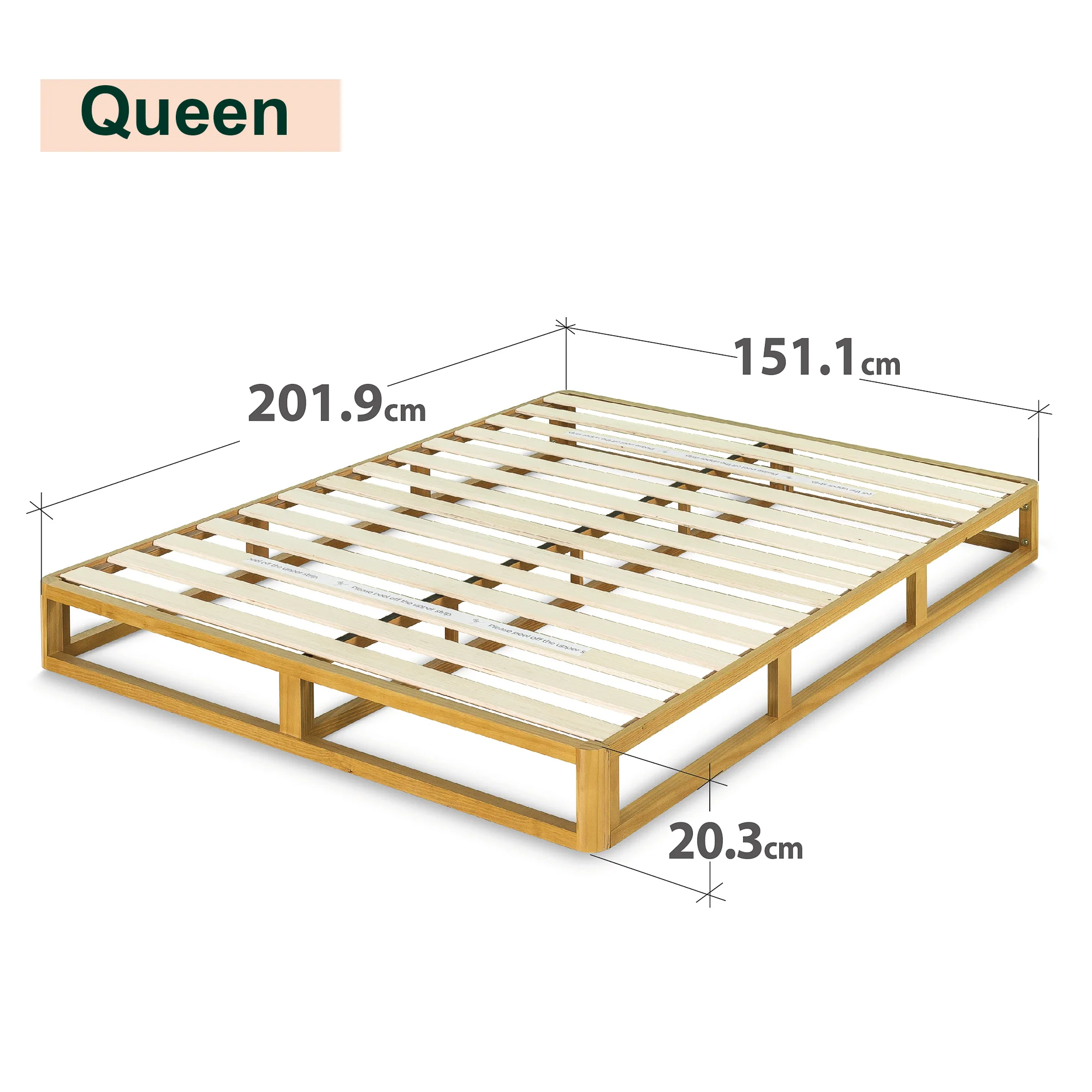 Platforma Industrial Pine Wood Bed Frame - Image 8