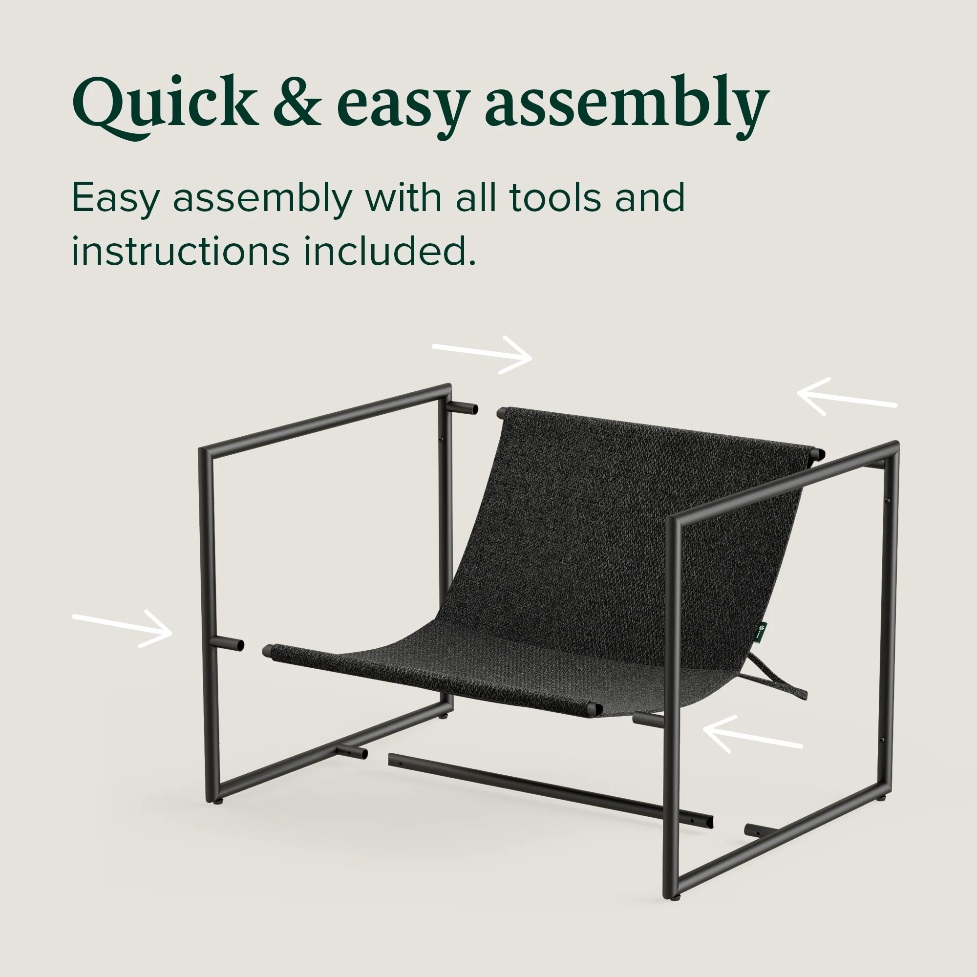 Aidan Sling Chair Accent Black - Set of 2 - Image 3