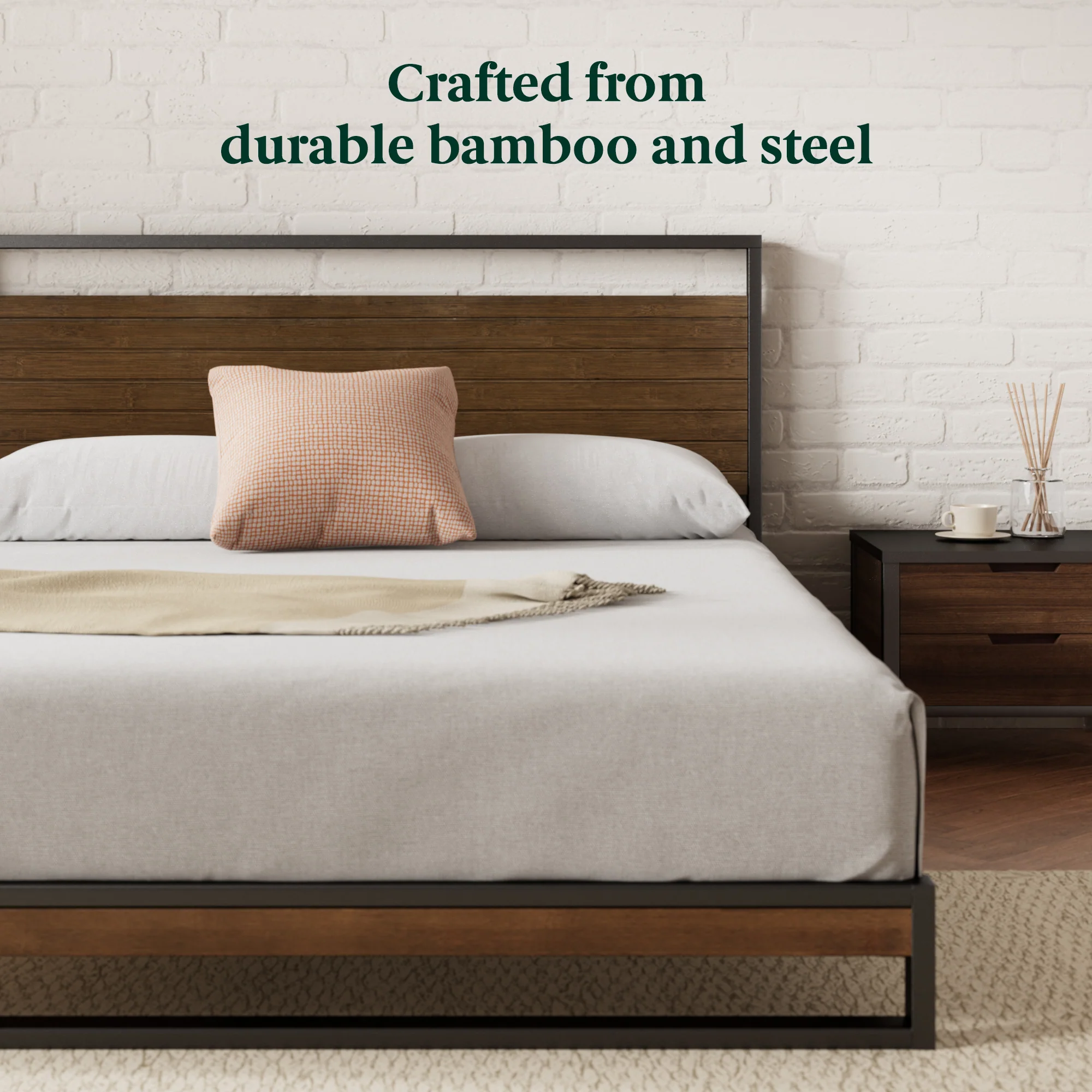 Suzanne Ironline Metal & Wood Bed Frame - Image 6